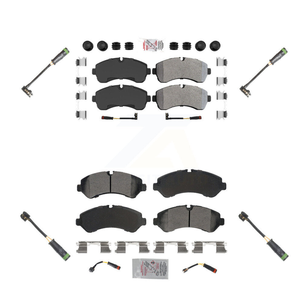 Ceramic Disc Brake Pads And Extra Wear Sensors Front Rear Kit For
