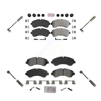 Ceramic Disc Brake Pads And Extra Wear Sensors Front Rear Kit For