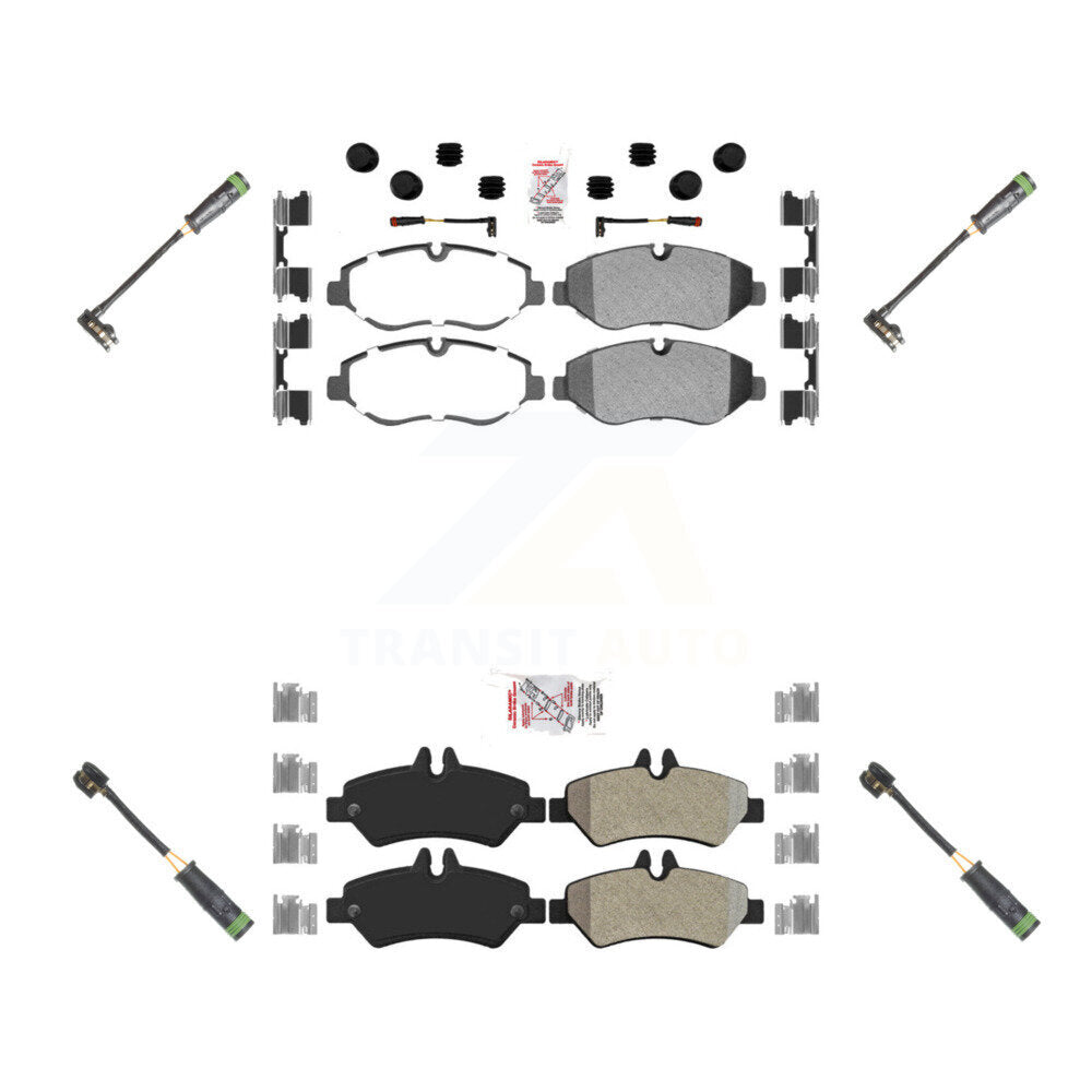Ceramic Disc Brake Pads And Extra Wear Sensors Front Rear Kit For