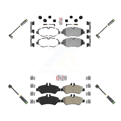 Ceramic Disc Brake Pads And Extra Wear Sensors Front Rear Kit For