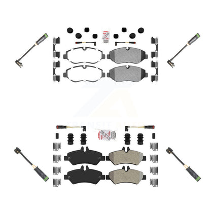 Ceramic Disc Brake Pads And Extra Wear Sensors Front Rear Kit For
