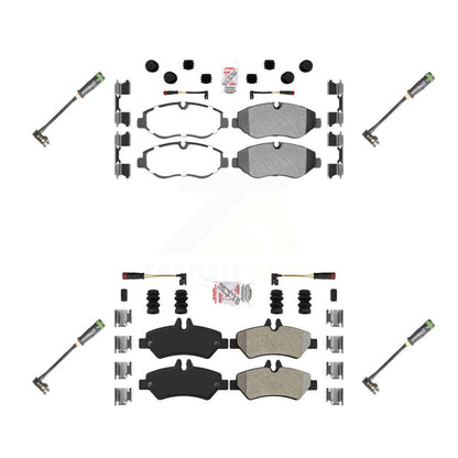 Ceramic Disc Brake Pads And Extra Wear Sensors Front Rear Kit For