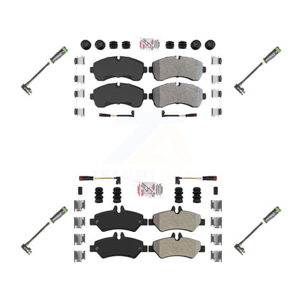 Ceramic Disc Brake Pads And Extra Wear Sensors Front Rear Kit For