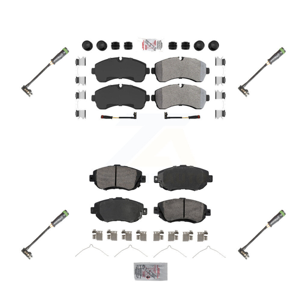 Ceramic Brake Pad And Extra Wear Sensor Front Rear Kit For Freightliner Sprinter