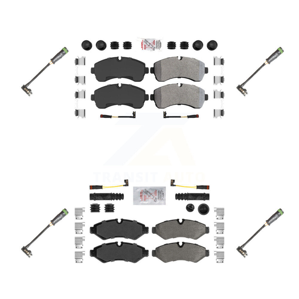 Ceramic Brake Pad And Extra Wear Sensor Front Rear Kit For Freightliner Sprinter