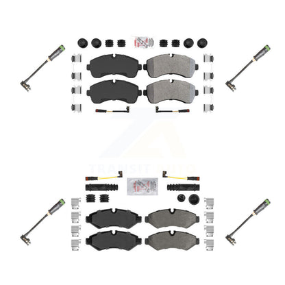 Ceramic Brake Pad And Extra Wear Sensor Front Rear Kit For Freightliner Sprinter
