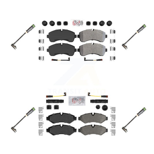 Ceramic Brake Pad And Extra Wear Sensor Front Rear Kit For Freightliner Sprinter