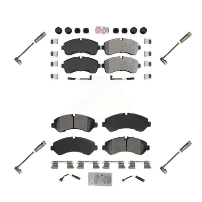 Ceramic Disc Brake Pads And Extra Wear Sensors Front Rear Kit For