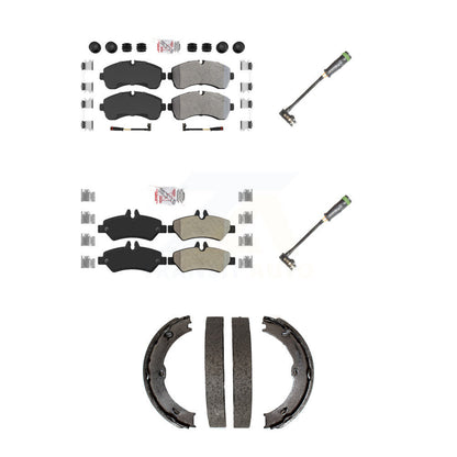 Ceramic Disc Brake Pads And Extra Wear Sensors Front Rear Kit For