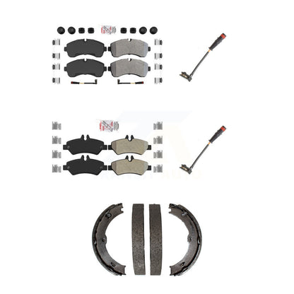 Ceramic Brake Pad Extra Wear Sensor Front Rear Kit (5Pc) For Dodge Sprinter 3500