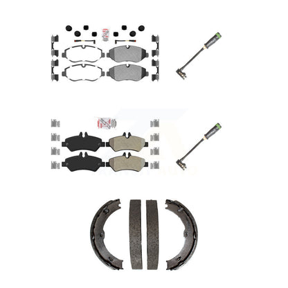 Ceramic Disc Brake Pads And Extra Wear Sensors Front Rear Kit For