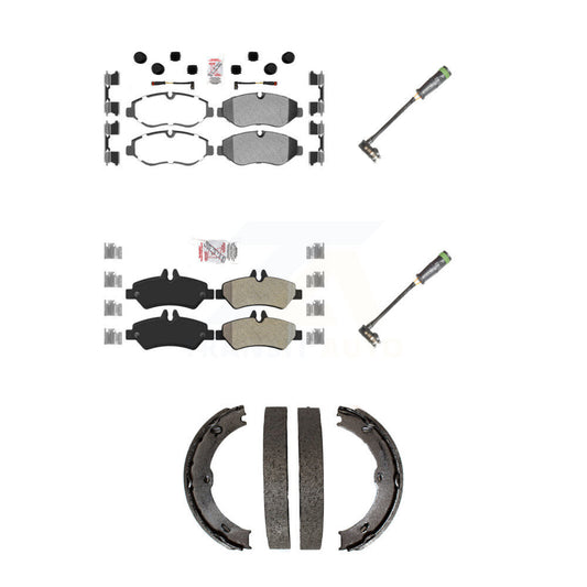 Ceramic Disc Brake Pads And Extra Wear Sensors Front Rear Kit For