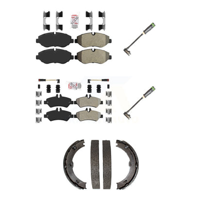 Ceramic Disc Brake Pads And Extra Wear Sensors Front Rear Kit For