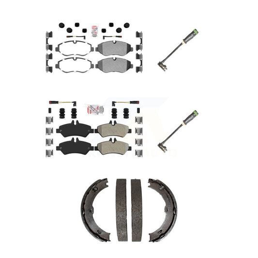 Ceramic Disc Brake Pads And Extra Wear Sensors Front Rear Kit For