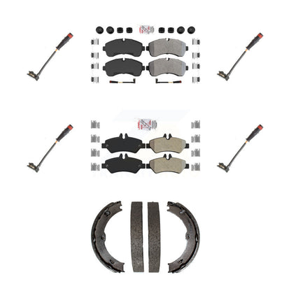 Ceramic Brake Pad Extra Wear Sensor Front Rear Kit (7Pc) For Dodge Sprinter 3500