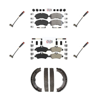 Ceramic Brake Pad Extra Wear Sensor Front Rear Kit (7Pc) For Dodge Sprinter 3500