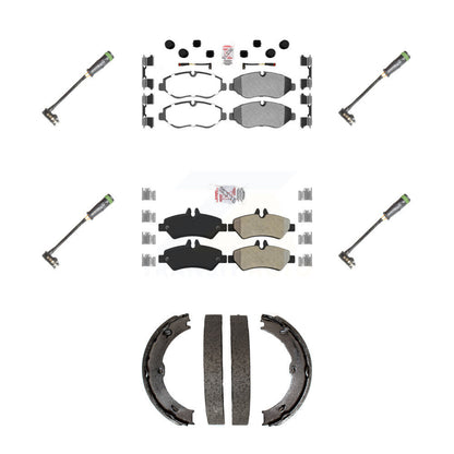 Ceramic Disc Brake Pads And Extra Wear Sensors Front Rear Kit For
