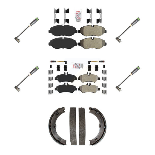 Ceramic Disc Brake Pads And Extra Wear Sensors Front Rear Kit For