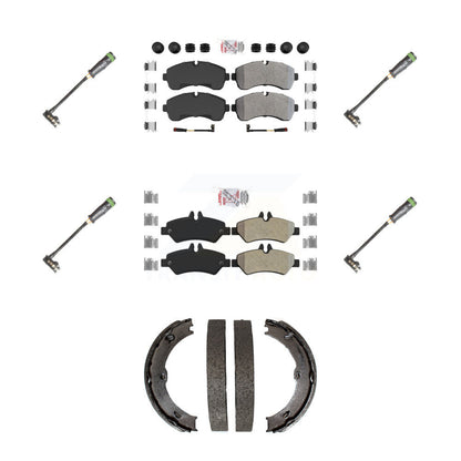 Ceramic Disc Brake Pads And Extra Wear Sensors Front Rear Kit For