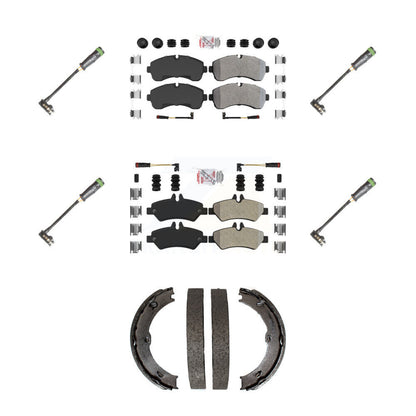 Ceramic Disc Brake Pads And Extra Wear Sensors Front Rear Kit For