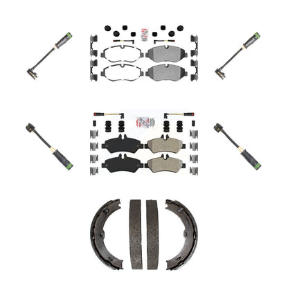 Ceramic Disc Brake Pads And Extra Wear Sensors Front Rear Kit For