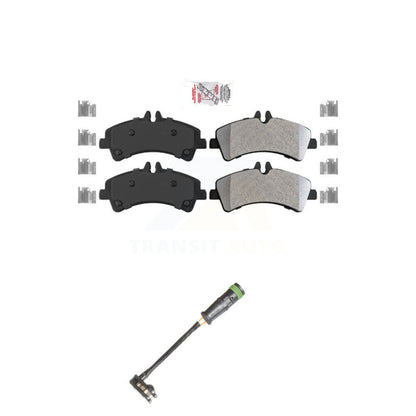 Ceramic Disc Brake Pads And Wear Sensors Rear Kit For Freightliner Sprinter 3500