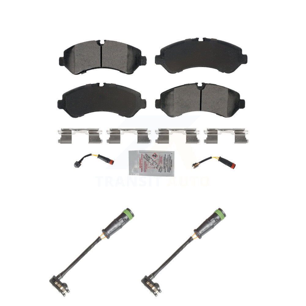 Ceramic Disc Brake Pad Extra Wear Sensor Rear Kit For Freightliner Sprinter 3500