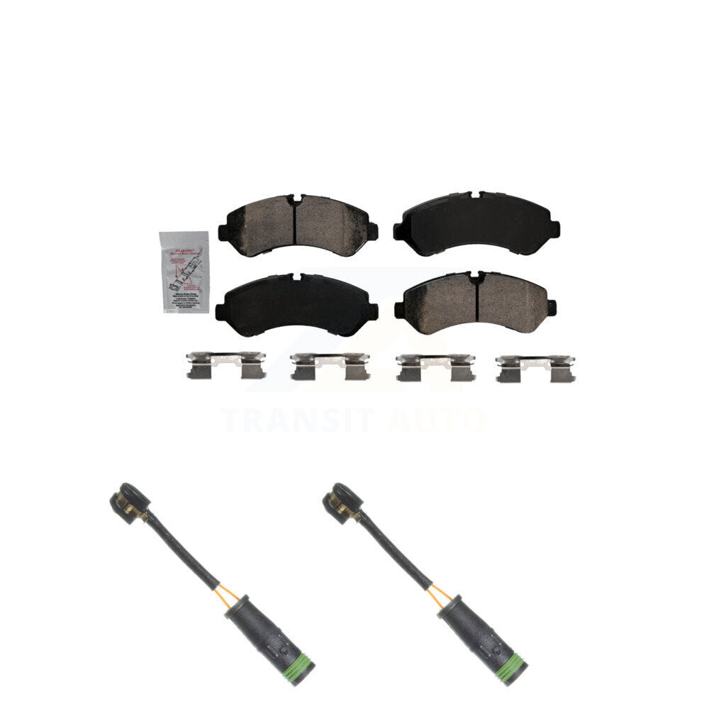 Ceramic Brake Pads & Wear Sensor Rear Kit For Mercedes-Benz Sprinter 4500 3500XD
