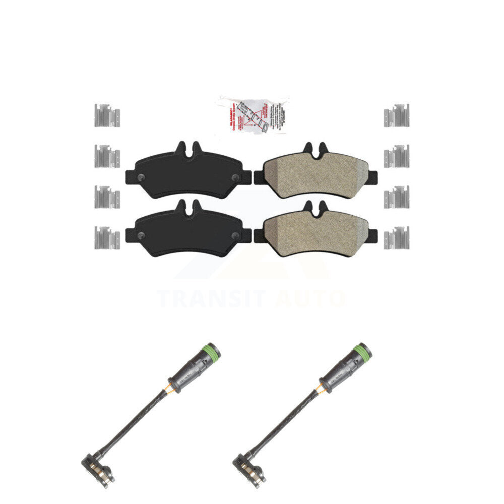 Ceramic Disc Brake Pads Wear Sensor Rear Kit For Freightliner Sprinter 2500 3500