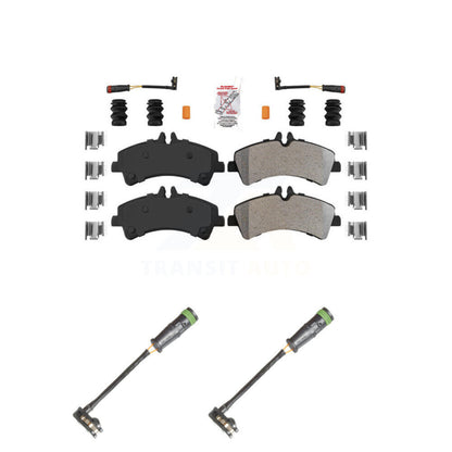 Ceramic Disc Brake Pad Extra Wear Sensor Rear Kit For Freightliner Sprinter 3500