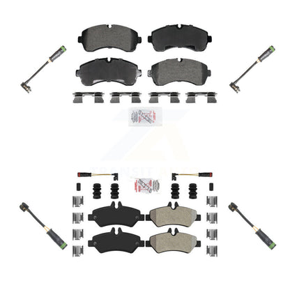 Ceramic Disc Brake Pads And Extra Wear Sensors Front Rear Kit For