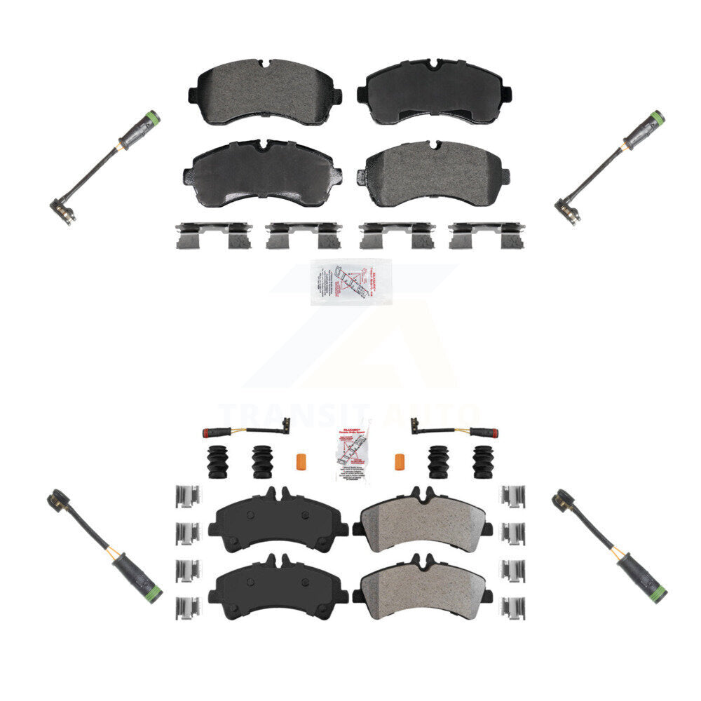 Ceramic Brake Pads & Extra Wear Sensor Front Rear Kit For Mercedes-Benz Sprinter