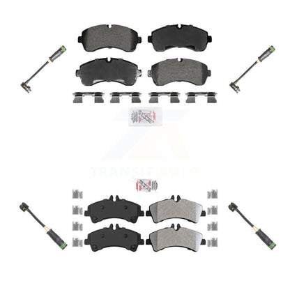 Ceramic Brake Pad And Wear Sensor Front Rear Kit For Mercedes-Benz Sprinter 3500