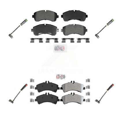 Ceramic Brake Pad And Wear Sensor Front Rear Kit For Mercedes-Benz Sprinter 3500