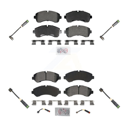 Ceramic Disc Brake Pads And Extra Wear Sensors Front Rear Kit For