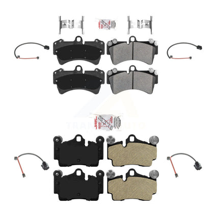 Ceramic Disc Brake Pads & Wear Sensor Front Rear Kit For Audi Q7 Porsche Cayenne