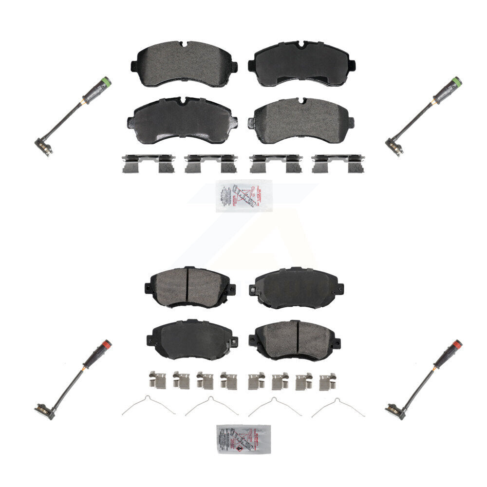 Ceramic Brake Pad And Wear Sensor Front Rear Kit For Mercedes-Benz Sprinter 2500