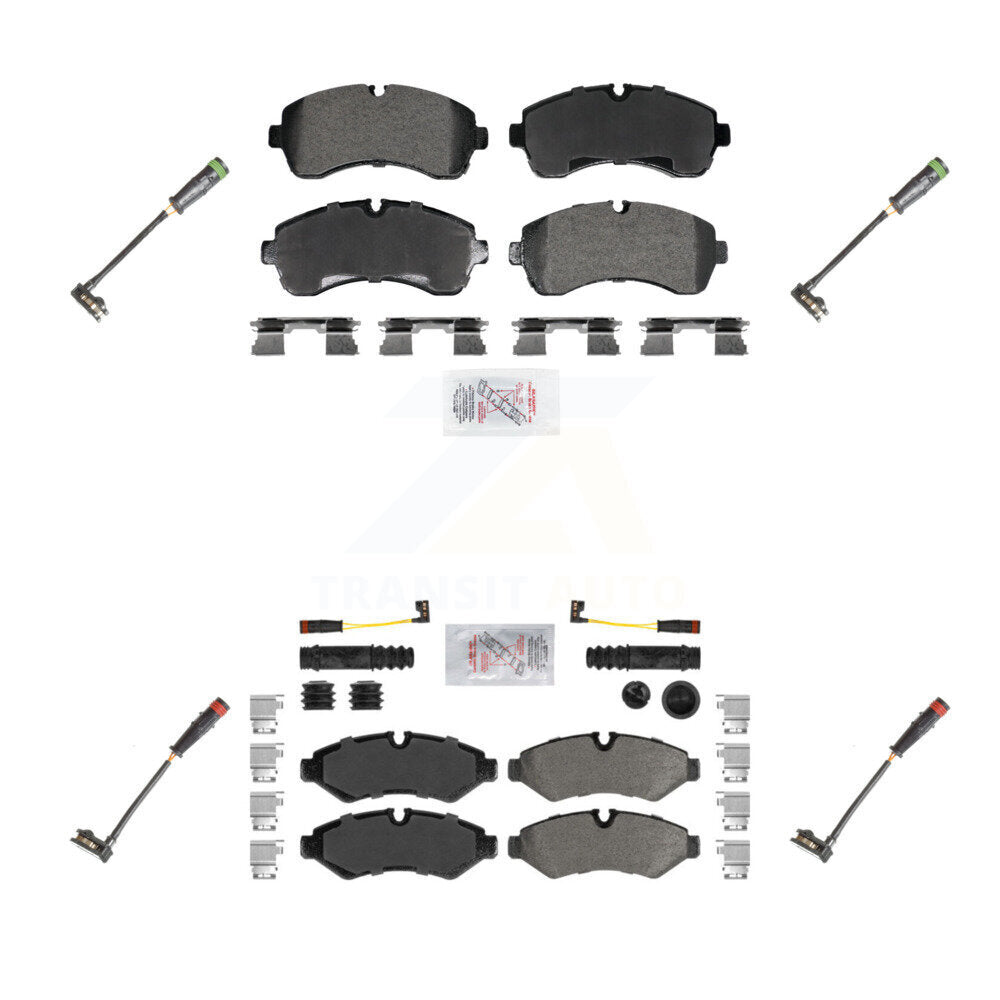 Ceramic Brake Pads & Extra Wear Sensor Front Rear Kit For Mercedes-Benz Sprinter