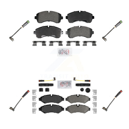 Ceramic Brake Pads & Extra Wear Sensor Front Rear Kit For Mercedes-Benz Sprinter