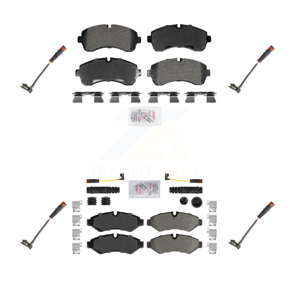 Ceramic Brake Pads & Extra Wear Sensor Front Rear Kit For Mercedes-Benz Sprinter