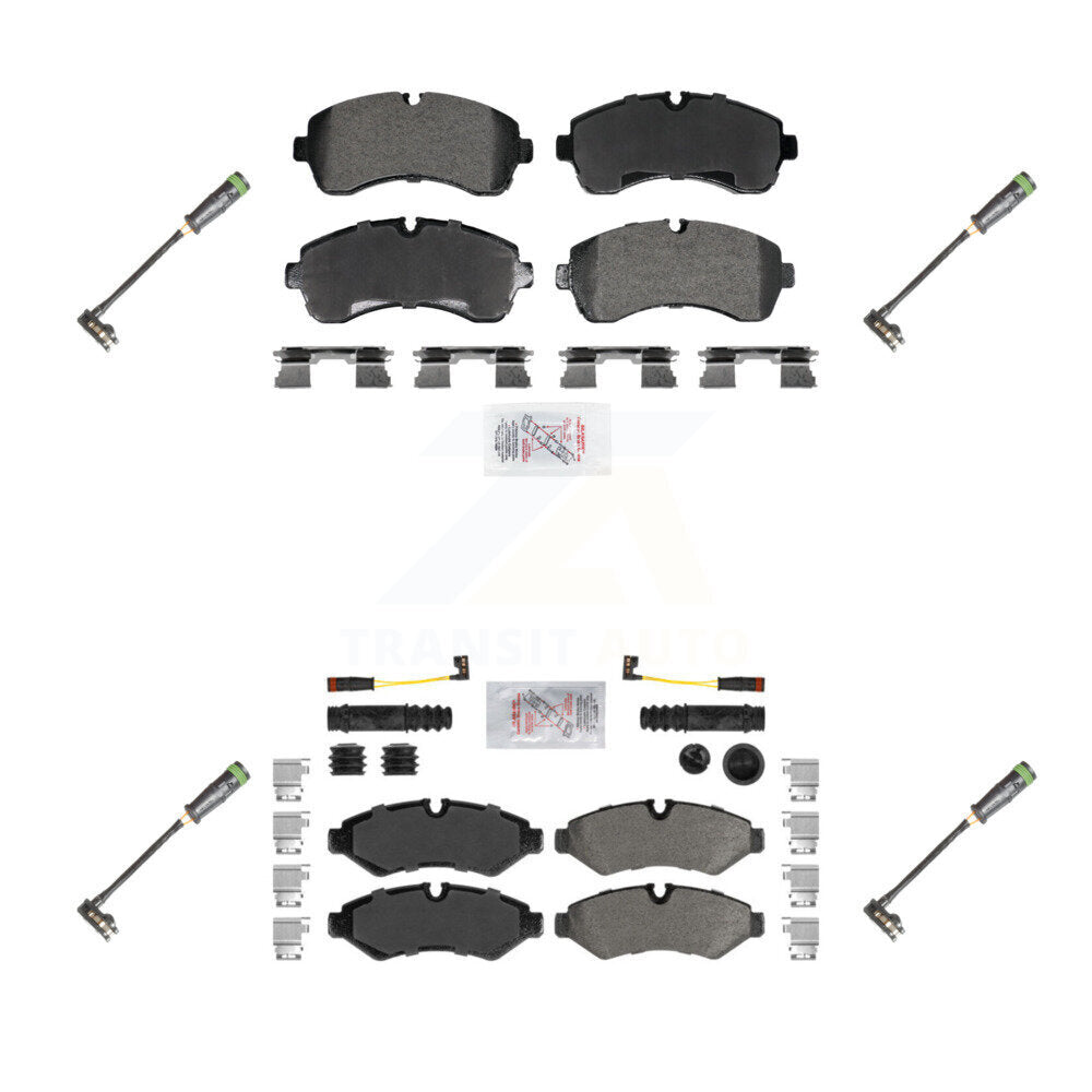 Ceramic Brake Pad And Extra Wear Sensor Front Rear Kit For Freightliner Sprinter