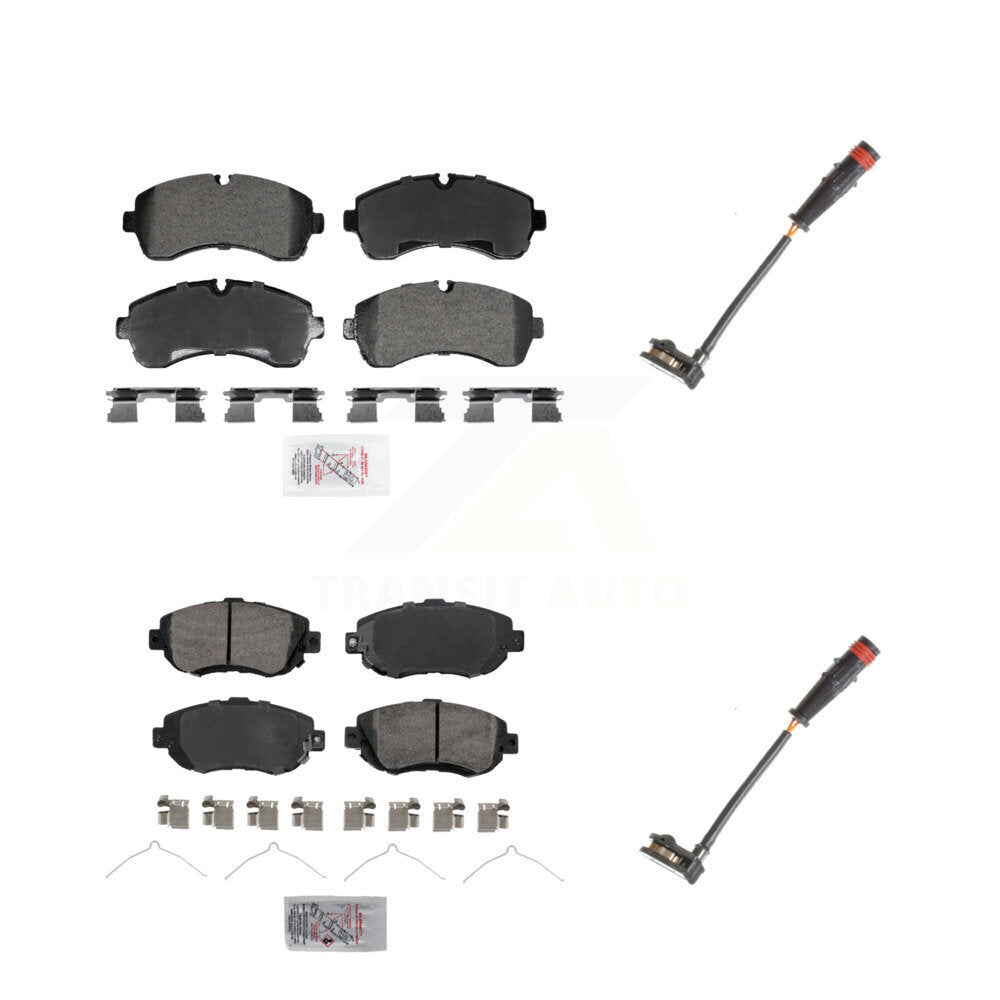 Ceramic Brake Pad And Wear Sensor Front Rear Kit For Mercedes-Benz Sprinter 2500