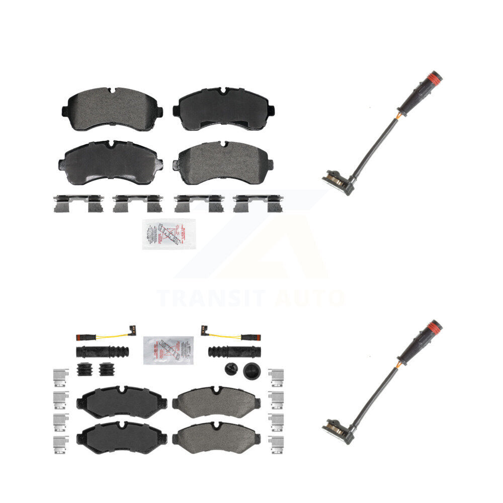 Ceramic Brake Pads & Extra Wear Sensor Front Rear Kit For Mercedes-Benz Sprinter
