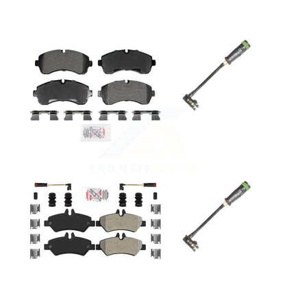 Ceramic Disc Brake Pads And Extra Wear Sensors Front Rear Kit For
