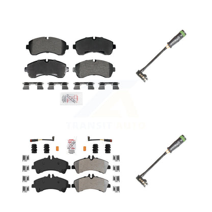 Ceramic Disc Brake Pads And Extra Wear Sensors Front Rear Kit For