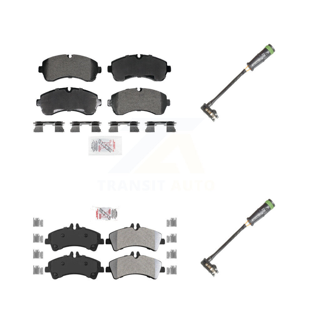 Ceramic Disc Brake Pad Wear Sensor Front Rear Kit For Freightliner Sprinter 3500