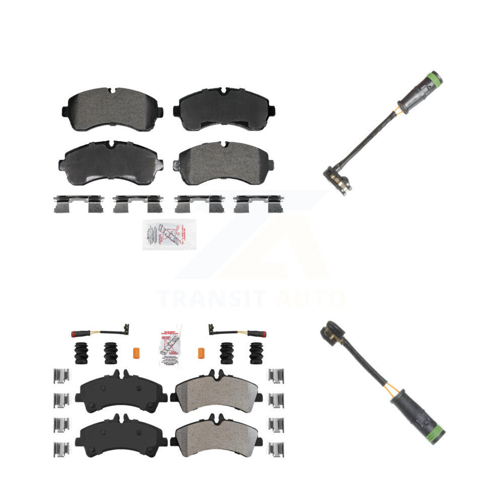 Ceramic Brake Pads & Extra Wear Sensor Front Rear Kit For Mercedes-Benz Sprinter