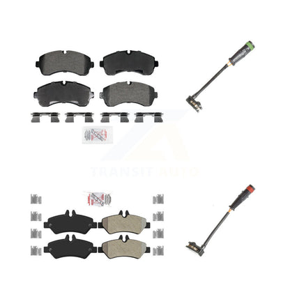 Ceramic Brake Pad And Wear Sensor Front Rear Kit For Mercedes-Benz Sprinter 3500