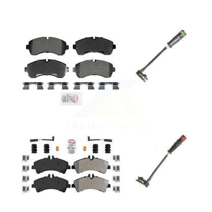 Ceramic Disc Brake Pads And Extra Wear Sensors Front Rear Kit For