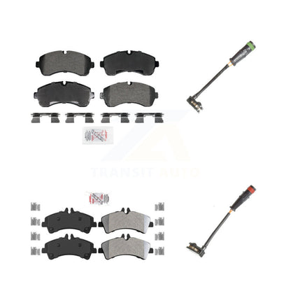 Ceramic Brake Pad And Wear Sensor Front Rear Kit For Mercedes-Benz Sprinter 3500